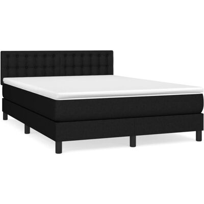 Lit VidaXL - 160x200cm Noir avec Matelas à Ressorts - Publicité Lit VidaXL - 160x200cm Noir avec Matelas à Ressorts - Publicité