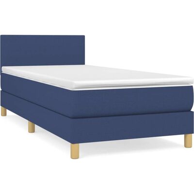vidaXL 3140423 Blaues Bett - Boxspring mit Matratze vidaXL 3140423 Blaues Bett - Boxspring mit Matratze