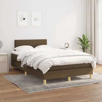 MAISONCHIC Dunkelbraunes Bett mit Taschenfederkernmatratze - Bett MAISONCHIC Dunkelbraunes Bett mit Taschenfederkernmatratze - Bett