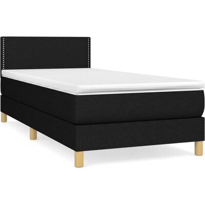 vidaXL Bett mit verstellbarem Kopfteil - Taschenfederkern - Schwarz vidaXL Bett mit verstellbarem Kopfteil - Taschenfederkern - Schwarz