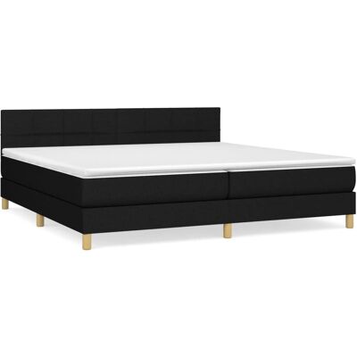 vidaXL Boxspringbett mit Matratze Schwarz 200x200 cm vidaXL Boxspringbett mit Matratze Schwarz 200x200 cm