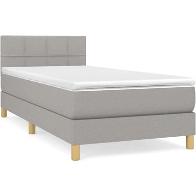 vidaXL 84132 Hellgraues Taschenfederbett - Bett vidaXL 84132 Hellgraues Taschenfederbett - Bett