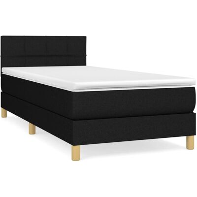 vidaXL Schwarzes Bett 100x200cm - Bett vidaXL Schwarzes Bett 100x200cm - Bett