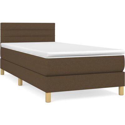 vidaXL Bett mit Kopfteil - 120x200cm Dunkelbraun vidaXL Bett mit Kopfteil - 120x200cm Dunkelbraun