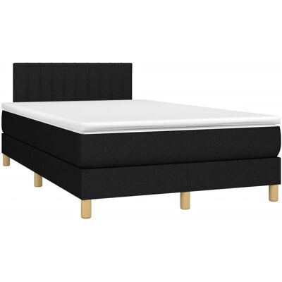 vidaXL 825112 Schwarzes Boxspringbett mit Matratze - Bett vidaXL 825112 Schwarzes Boxspringbett mit Matratze - Bett