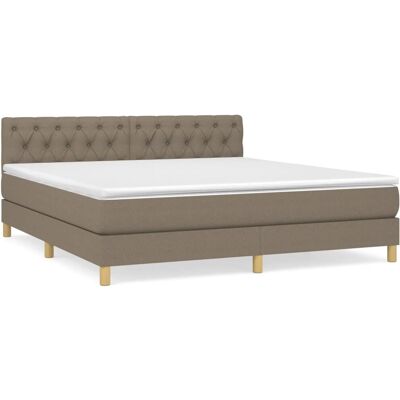 vidaXL Verstellbares Bett mit Taschenfederkernmatratze in Taupe vidaXL Verstellbares Bett mit Taschenfederkernmatratze in Taupe