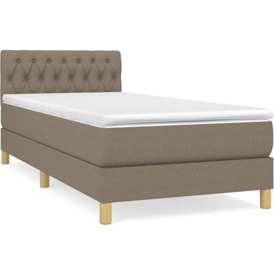 vidaXL Seng - Taupe, 80x200cm, Model Knopfheftu - Seng vidaXL Seng - Taupe, 80x200cm, Model Knopfheftu - Seng