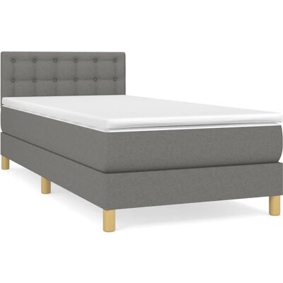 vidaXL Bett - Verstellbares Taschenfederkernmatratze - Einzel Grau vidaXL Bett - Verstellbares Taschenfederkernmatratze - Einzel Grau