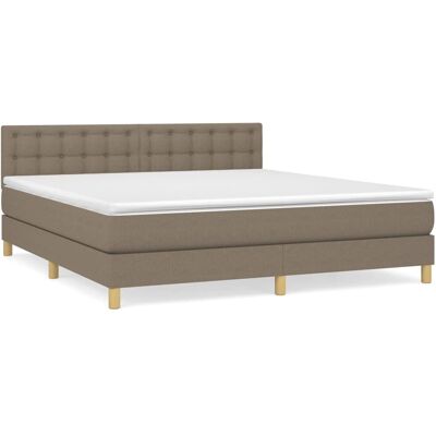 vidaXL 180x200cm Taupe Bett - Verstellbares Kopfteil & Taschenfederkernmatratze vidaXL 180x200cm Taupe Bett - Verstellbares Kopfteil & Taschenfederkernmatratze