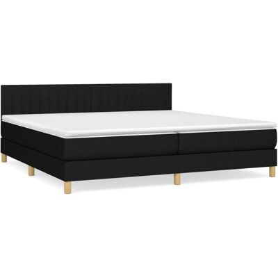 vidaXL Schwarzes 200x200cm Bett - Matratze & Gestell vidaXL Schwarzes 200x200cm Bett - Matratze & Gestell