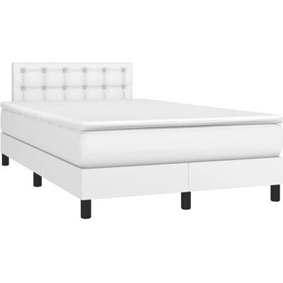 VidaXL Bett - Weiß, Modell 3141114, mit Höhenverstellbarem Kopfteil, Taschenfederkernmatratze VidaXL Bett - Weiß, Modell 3141114, mit Höhenverstellbarem Kopfteil, Taschenfederkernmatratze