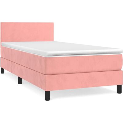 VidaXL 3141154 Bett - Samtrosa Pink Polsterung mit Verstellbarem Kopfteil VidaXL 3141154 Bett - Samtrosa Pink Polsterung mit Verstellbarem Kopfteil
