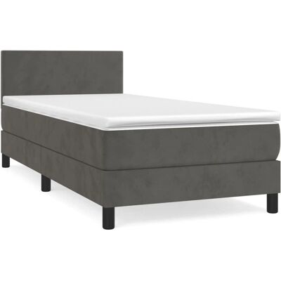 vidaXL Dunkelgraues Samtbettenbett - Bett vidaXL Dunkelgraues Samtbettenbett - Bett
