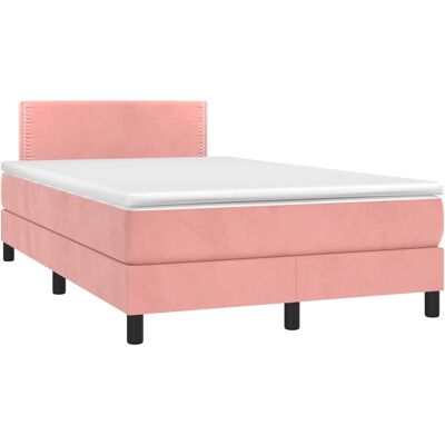 VidaXL Rosa Samtbetten mit Verstellbarem Kopfteil & Taschenfederkernmatratze - Bett VidaXL Rosa Samtbetten mit Verstellbarem Kopfteil & Taschenfederkernmatratze - Bett