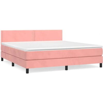 VidaXL Pinkes Samtbett mit Höhenverstellbarem Kopfteil - Bett VidaXL Pinkes Samtbett mit Höhenverstellbarem Kopfteil - Bett