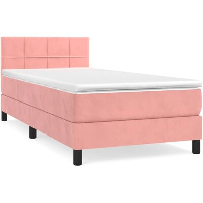 VidaXL 3141274 Bett - Samtrosa Rosa - Verstellbares Kopfteil - Bettart VidaXL 3141274 Bett - Samtrosa Rosa - Verstellbares Kopfteil - Bettart