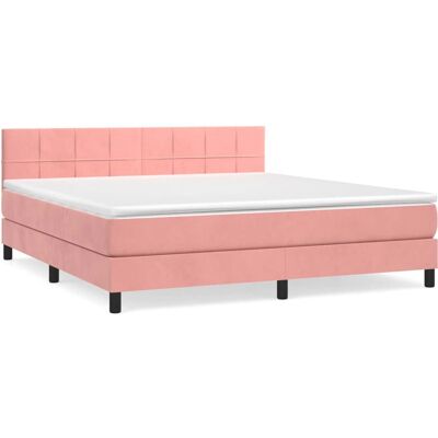 VidaXL Pink Samtbettgestell - Verstellbares Kopfteil & Taschenfederkern VidaXL Pink Samtbettgestell - Verstellbares Kopfteil & Taschenfederkern