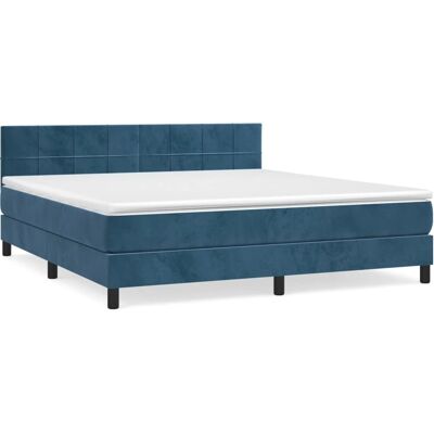 vidaXL 3141327 Bett - Dunkelblau Samt 200x200 cm vidaXL 3141327 Bett - Dunkelblau Samt 200x200 cm
