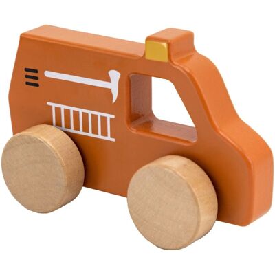 Camion dei Vigili del Fuoco in Legno Tryco - Veicolo da Gioco - 1 pz Camion dei Vigili del Fuoco in Legno Tryco - Veicolo da Gioco - 1 pz