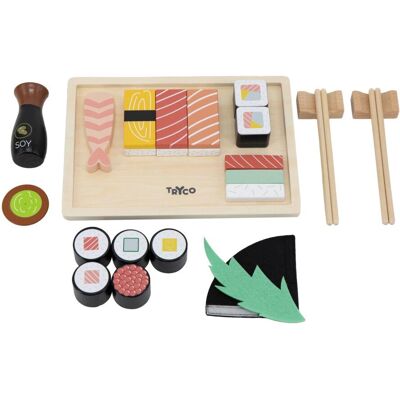 Set Sushi in Legno Tryco - Giocattolo per Sviluppo Sensoriale Set Sushi in Legno Tryco - Giocattolo per Sviluppo Sensoriale