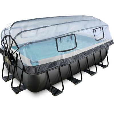 Piscine Rectangulaire en Cuir Noir EXIT - 7020 L - Publicité Piscine Rectangulaire en Cuir Noir EXIT - 7020 L - Publicité