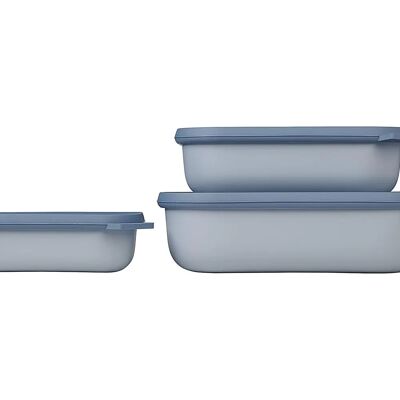 Set de 3 bols rectangulaires Mepal Nordic Blue - Rangement & Réchauffage Set de 3 bols rectangulaires Mepal Nordic Blue - Rangement & Réchauffage