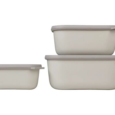Mepal Nordic White Rechteckige Aufbewahrungsset - 3-teilig Mepal Nordic White Rechteckige Aufbewahrungsset - 3-teilig