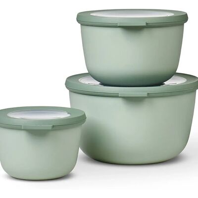 Set de Rangement Alimentaire Mepal - Cirqula Jade Nordique 3 Bols 3500ml Set de Rangement Alimentaire Mepal - Cirqula Jade Nordique 3 Bols 3500ml