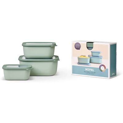 Ensemble de stockage alimentaire rectangulaire Nordic Jade - Mepal - Publicité Ensemble de stockage alimentaire rectangulaire Nordic Jade - Mepal - Publicité