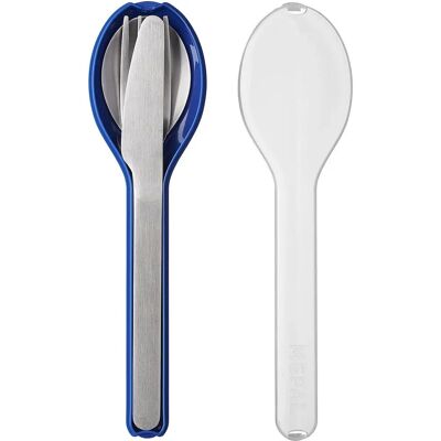 Mepal Ellipse Vivid blue 3-piece cutlery set Mepal Ellipse Vivid blue 3-piece cutlery set