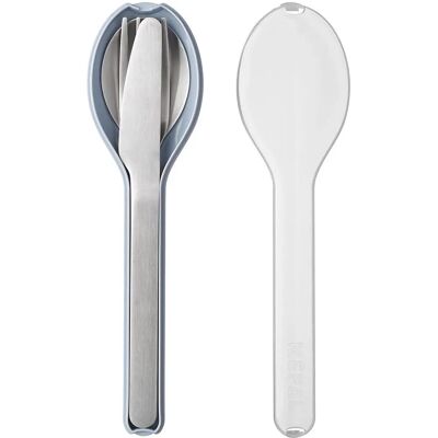 Set de couverts de voyage Mepal Ellipse - Bleu Nordique Set de couverts de voyage Mepal Ellipse - Bleu Nordique