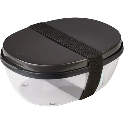 Mepal Saladbox Ellipse Nordic - czarny - 1,9 L - Pojemnik na żywność Mepal Saladbox Ellipse Nordic - czarny - 1,9 L - Pojemnik na żywność