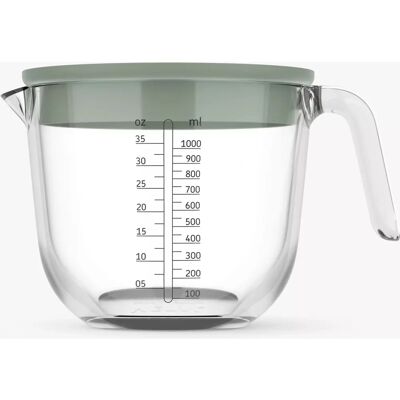 Nordic Sage 1L Glas-Maßbecher mit Deckel Nordic Sage 1L Glas-Maßbecher mit Deckel