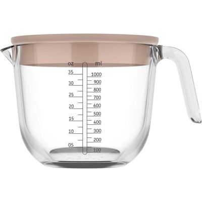 Chalk 1L Glas-Maßbecher mit Deckel Chalk 1L Glas-Maßbecher mit Deckel