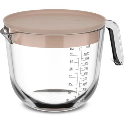 Chalk 1L Glass Measuring Jug with Lid Chalk 1L Glass Measuring Jug with Lid