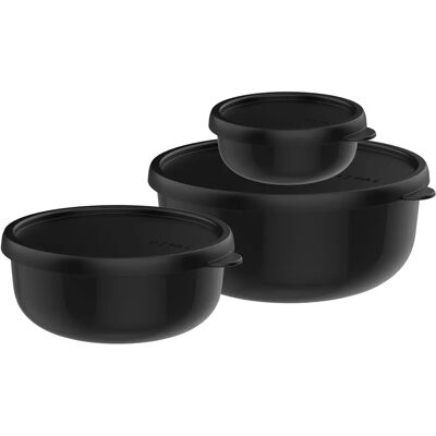 Set di contenitori Lumina 2.0 - Nero, 3 misure Set di contenitori Lumina 2.0 - Nero, 3 misure