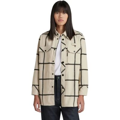 G-Star Raw Chemise Boyfriend - Beige - Taille L - Overshirt G-Star Raw Chemise Boyfriend - Beige - Taille L - Overshirt