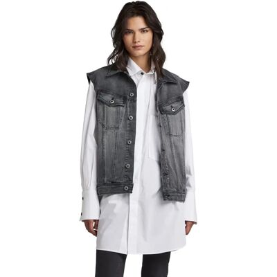G-Star Raw Veste en denim oversize pour femmes - Gris - Taille XXS G-Star Raw Veste en denim oversize pour femmes - Gris - Taille XXS