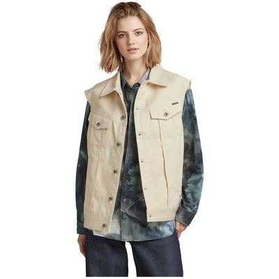 G-Star Oversized Denim Vest Evergreen bianco D22581-D300-159 G-Star Oversized Denim Vest Evergreen bianco D22581-D300-159
