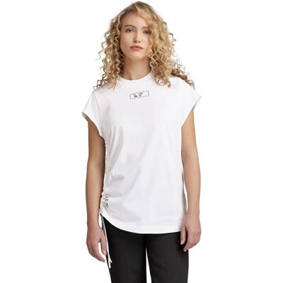 G-Star Raw Lash Cap Sleeve Tape T-Shirt - Blanc - Coton Léger - Femme L G-Star Raw Lash Cap Sleeve Tape T-Shirt - Blanc - Coton Léger - Femme L