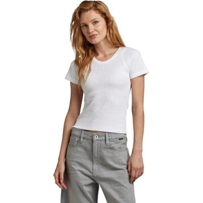 G-Star RAW Głęboki Kopertowy Ultra Slim Top - Biały Kobieta M G-Star RAW Głęboki Kopertowy Ultra Slim Top - Biały Kobieta M