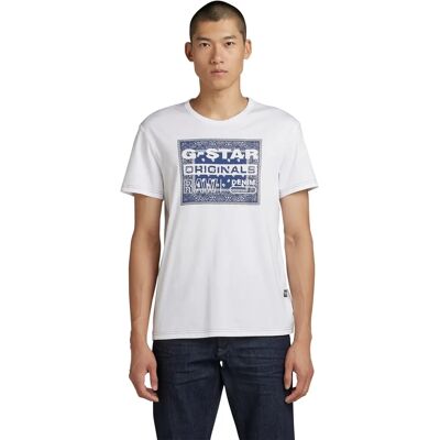 T-shirt Blanc en Coton Biologique G-Star RAW - XS T-shirt Blanc en Coton Biologique G-Star RAW - XS