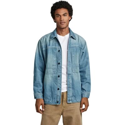 G-Star Raw Premium US Navy Shanorak - Middenblauw - Man XL Overhemd G-Star Raw Premium US Navy Shanorak - Middenblauw - Man XL Overhemd