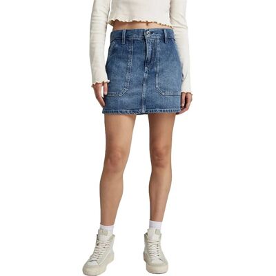 Jupe courte en denim G-Star RAW Carpenter - Bleu moyen - Femme - Publicité Jupe courte en denim G-Star RAW Carpenter - Bleu moyen - Femme - Publicité