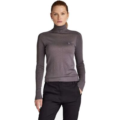 Pull en maille col roulé G-Star Raw Core Slim - Gris - Pull Slim Pull en maille col roulé G-Star Raw Core Slim - Gris - Pull Slim