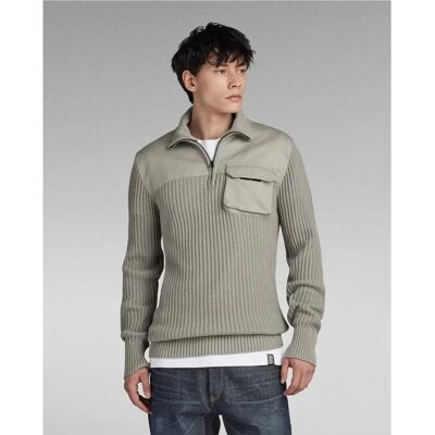 G-Star RAW Army Half Zip Trui - Grijs - Mannen S - Trui G-Star RAW Army Half Zip Trui - Grijs - Mannen S - Trui