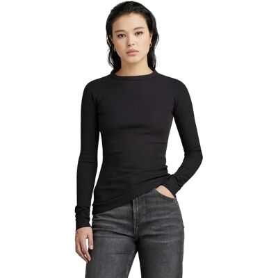 G-Star RAW Slim Rib Top - Schwarz - Damen XXS T-Shirt G-Star RAW Slim Rib Top - Schwarz - Damen XXS T-Shirt