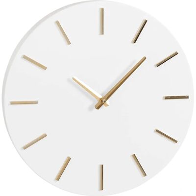 Mica Decorations Brixen Wanduhr - Aluminium - Weiß - 35x35x4 cm Mica Decorations Brixen Wanduhr - Aluminium - Weiß - 35x35x4 cm