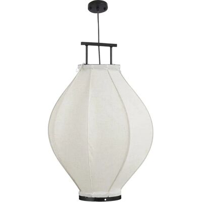 Mica Decorations Off White Linnen Hanglamp - Hanglamp Mica Decorations Off White Linnen Hanglamp - Hanglamp
