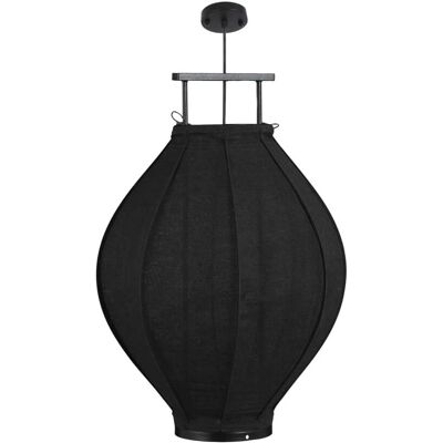 Mica Decorations Zwarte Hanglamp - 73x54 cm - Linnen - Hanglamp Mica Decorations Zwarte Hanglamp - 73x54 cm - Linnen - Hanglamp